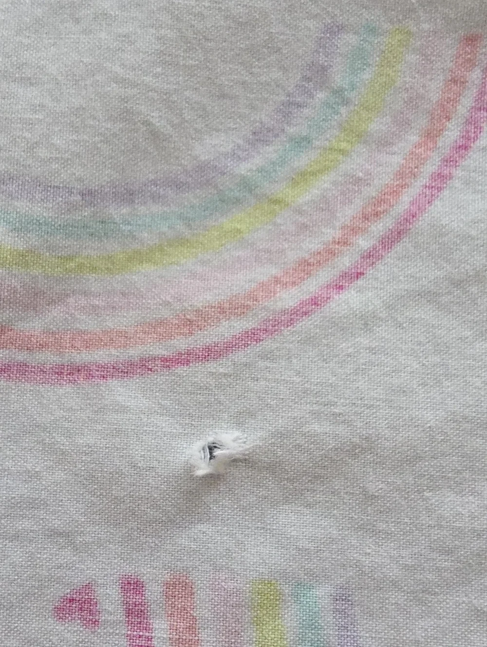 Pottery Barn Kids Rainbows Hearts Organic Cotton Full Flat Sheet